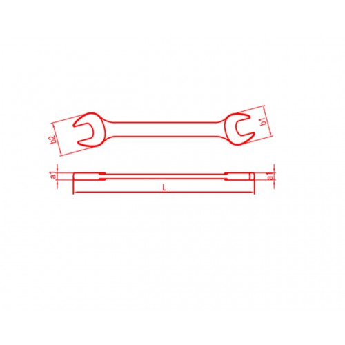 0130 İki Ağız Anahtar Uzun Boy 46x50 mm