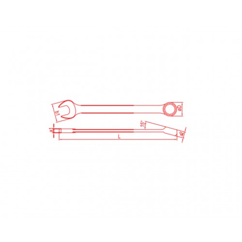 0345 Mafsallı Cırcır Kombine Anahtar 8 mm