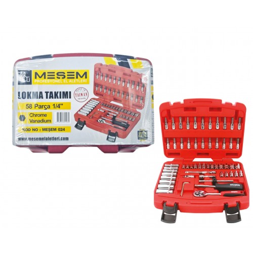 1/4 Lokma Takımı 58 Parça MES024 1/4 Lokma Takımı 58 Parça MES024