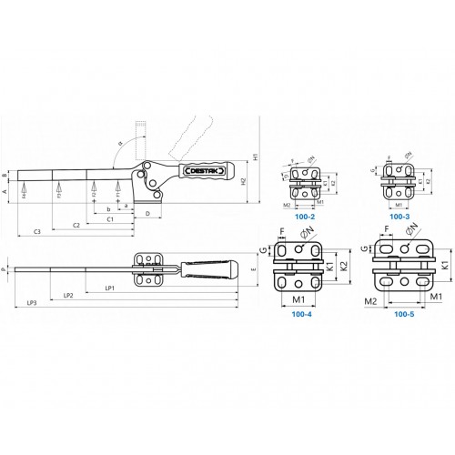 100-3-P3 Yatay Tabanlı Lamalı Yatay Bağlantı Elemanı 23657