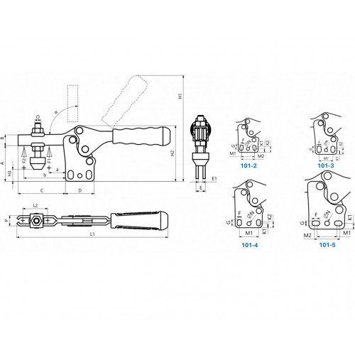 101-3 Dikey Tabanlı Yatay Bağlantı Elemanı 23671