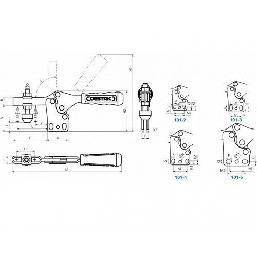 101-5 Dikey Tabanlı Yatay Bağlantı Elemanı 23673