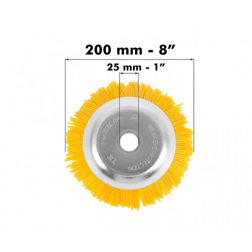 11889 Tırpan Makinasına Plastik Halı Fırçası 8" 200mm 11889 Tırpan Makinasına Plastik Halı Fırçası 8" 200mm