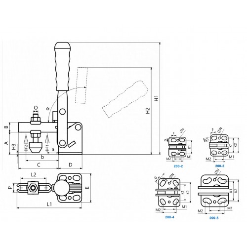 200-5 Yatay Tabanlı Dikey Bağlantı Elemanı 23698