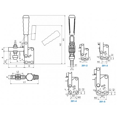 201-4 Dikey Tabanlı Yatay Bağlantı Elemanı 23727