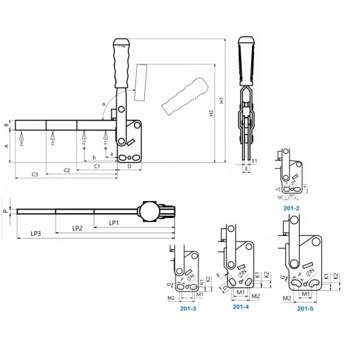 201-5-P3 Yatay Tabanlı Lamalı Dikey Bağlantı Elemanı 23752