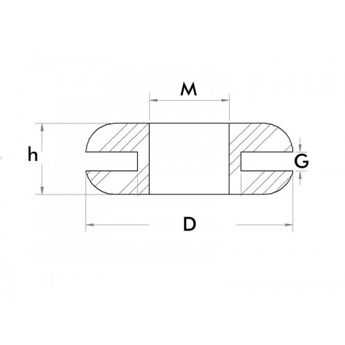 23x37 h:37  Ø32 mm Kauçuk Gromet