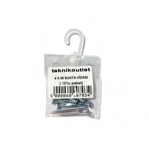 3.5x20 mm 10'lu Sunta Vidası DIN 7505