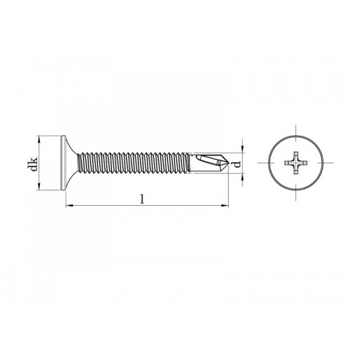 3.5x35 mm Matkap Uçlu Alçıpan Vidası 3.5x35 mm Matkap Uçlu Alçıpan Vidası