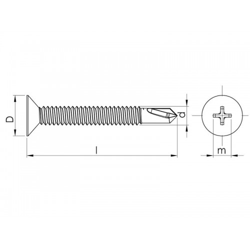 3.9x16 mm YHB Matkap Uçlu Vida DIN 7504P 3.9x16 mm YHB Matkap Uçlu Vida DIN 7504P