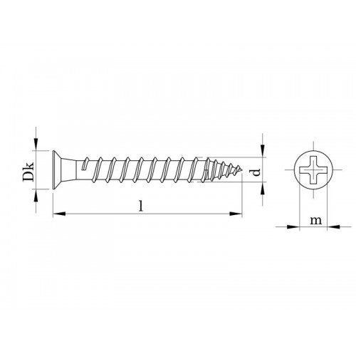 5x70 mm Sunta Vidası DIN 7505