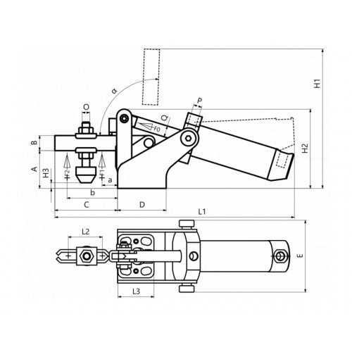 600-3 Pnömatik Yatay Tabanlı Silindir Pistonlu Bağlantı Elemanı 23845 600-3 Pnömatik Yatay Tabanlı Silindir Pistonlu Bağlantı Elemanı 23845
