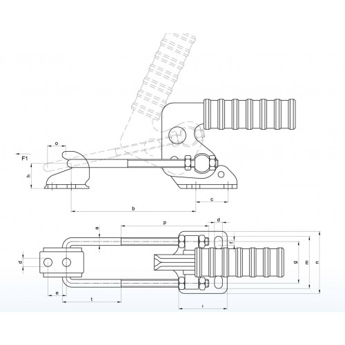 610-4 Kancalı Klamp İtme Çekme