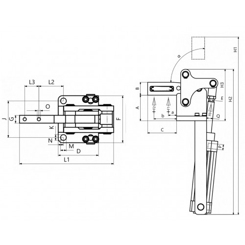 655-4 Ağır İş Pnömatik Yatay Tabanlı Dikey Pistonlu Bağlantı Elemanı 23850