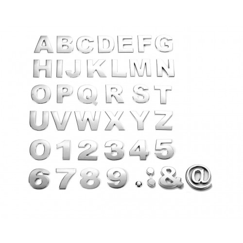 8 Sekiz Rakamı Krom Yapışkanlı 2.5 cm Küçük Boy