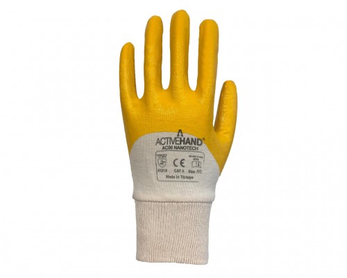 AC 06 Sarı NO:9 Nitril Kaplı Pamuk Eldiven