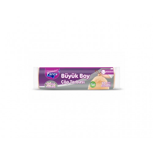 PAREX Eko Büzgülü Vanilya Kokulu Çöp Torbası Büyük Boy 65x70 cm PAREX Eko Büzgülü Vanilya Kokulu Çöp Torbası Büyük Boy 65x70 cm