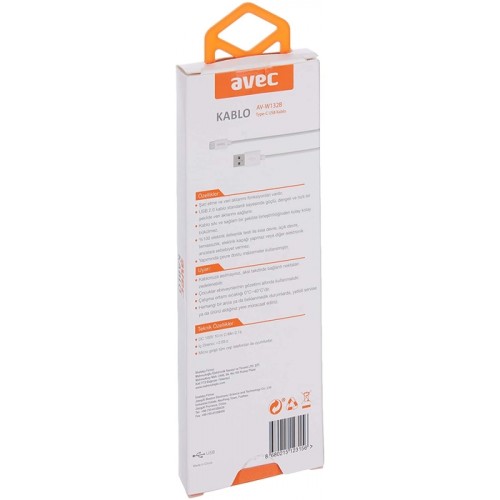 AVEC AV-W132B USB ŞARJ KABLOSU 1M