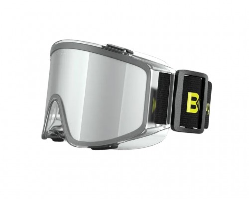 BAYMAX S-550 GRAND Ayarlı Koruyucu Gözlük Gümüş Aynalı Antifog Tokalı
