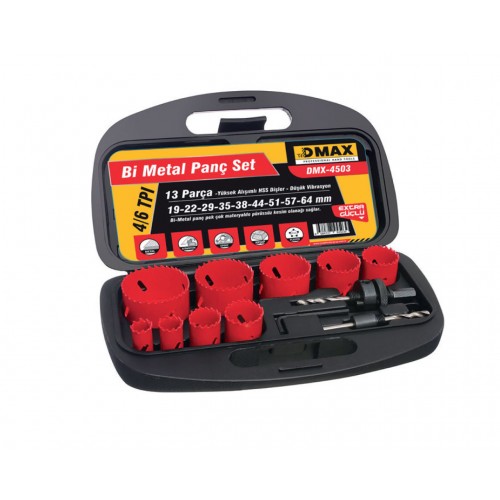 Bimetal Panç Delik Testere Seti 13 Parça DMX4503