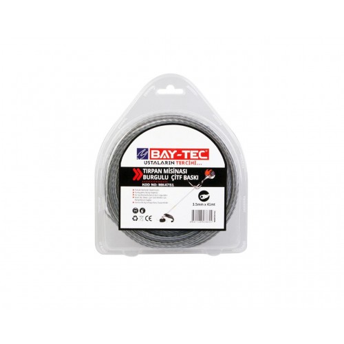 Burgulu Çift Baskı Tırpan Misinası 3.3 mm x 46 mt MK4750 Burgulu Çift Baskı Tırpan Misinası 3.3 mm x 46 mt MK4750