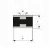 C Tip Lastik Takoz Pullu 70x70 C Tip Lastik Takoz Pullu 70x70