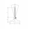 Çelik Tabanlı Cıvatalı Mafsallı Krom Ayak D100 16x60 Çelik Tabanlı Cıvatalı Mafsallı Krom Ayak D100 16x60