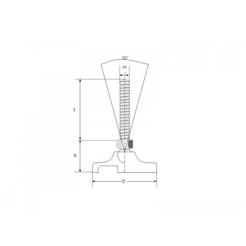 Çelik Tabanlı Cıvatalı Mafsallı Krom Ayak D60 16x100 Çelik Tabanlı Cıvatalı Mafsallı Krom Ayak D60 16x100