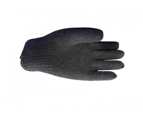 Çift Kat Örme Kalın Pamuk Eldiven Siyah