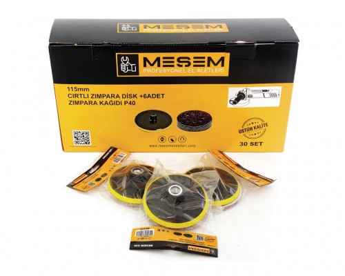 Cırt Zımpara 115 mm 6'lı Yedekli 80 Kum Cırt Zımpara 115 mm 6'lı Yedekli 80 Kum