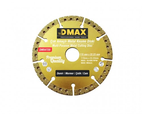 Çok Amaçlı Metal Kesme Diski 115x22.23mm DMX4720 Çok Amaçlı Metal Kesme Diski 115x22.23mm DMX4720