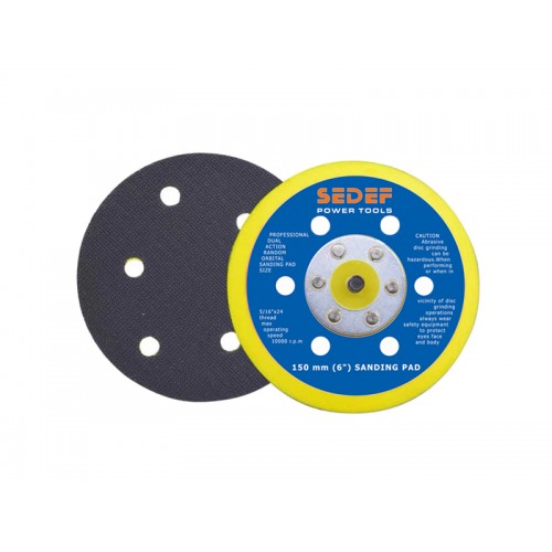 Ekzantrik Zımpara Polisaj Tabanı Cırtlı 6 Dellikli Altlık 54445