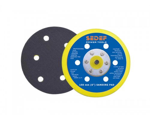 Ekzantrik Zımpara Polisaj Tabanı Yapışkanlı Zımparalar için Cırtsız Düz 6 Dellikli Altlık 54446 Ekzantrik Zımpara Polisaj Tabanı Yapışkanlı Zımparalar için Cırtsız Düz 6 Dellikli Altlık 54446