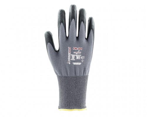 FN 301 COMFORT NO:9 Köpük Nitril Kaplı Polyester Likra Eldiven