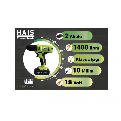 HAİS Akülü Matkap 18 Volt CD-LTB-16A HAİS Akülü Matkap 18 Volt CD-LTB-16A
