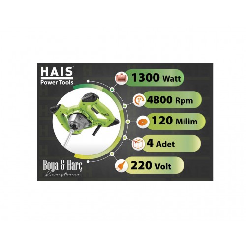 HAİS Boya ve Harç Karıştırıcı 1300 Watt JL1636 HAİS Boya ve Harç Karıştırıcı 1300 Watt JL1636