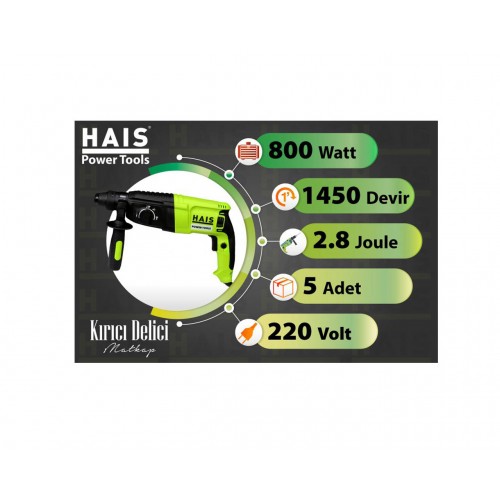 HAİS Kırıcı Delici Matkap 800 Watt 26 mm Z1A-2601SRE