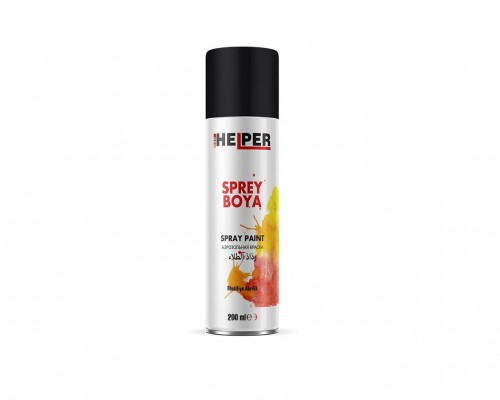 HELPER Akrilik Sprey Boya RAL 9005 Mat Siyah 200 ml