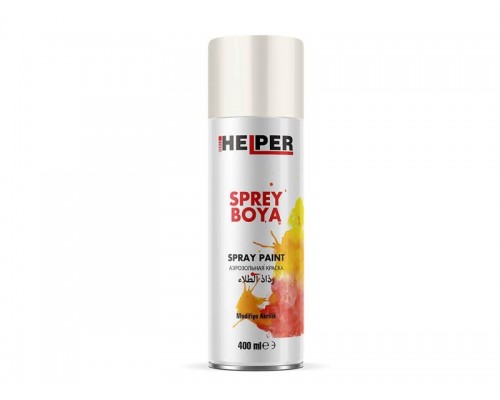 HELPER Akrilik Sprey Boya RAL 9010 Parlak Beyaz 400 ml
