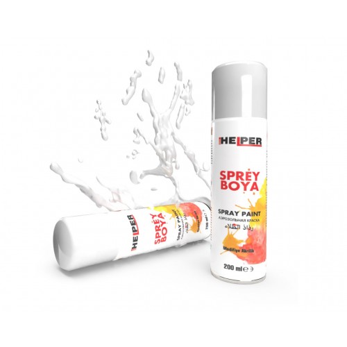 HELPER Akrilik Sprey Boya RAL 9010 Parlak Beyaz 200 ml HELPER Akrilik Sprey Boya RAL 9010 Parlak Beyaz 200 ml
