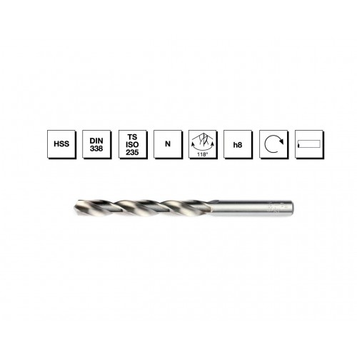 HSS DIN 338 Silindirik Saplı Kısa Matkap Ucu 22 mm - TAŞLANMIŞ HSS DIN 338 Silindirik Saplı Kısa Matkap Ucu 22 mm - TAŞLANMIŞ