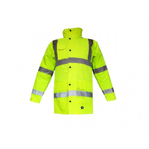 JUNIOR JN1011 Waterproof Fosforlu Oxford Parka Sarı S beden
