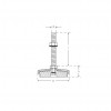 Kauçuk Tabanlı Boyalı Sabit Makine Ayak M20x100mm Çap 160 Kauçuk Tabanlı Boyalı Sabit Makine Ayak M20x100mm Çap 160