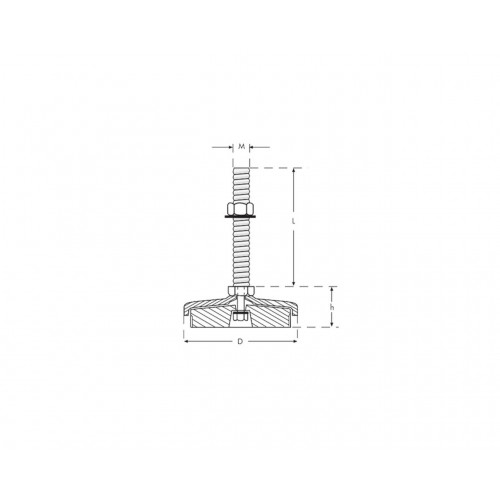 Kauçuk Tabanlı Boyalı Sabit Makine Ayak M20x100mm Çap 160 Kauçuk Tabanlı Boyalı Sabit Makine Ayak M20x100mm Çap 160