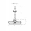 Krom Tezgah Tamponu M16x100 Çap200 Krom Tezgah Tamponu M16x100 Çap200