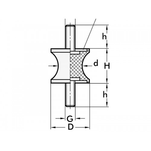 AT Tip Makara Lastik Titreşim Takozu 30x15x20