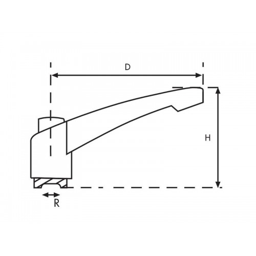 Metal Sustalı Kol Gri Burçlu M10 60mm