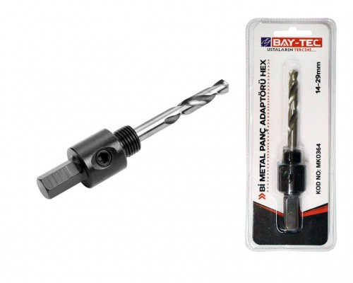 MK0364 Bimetal Panç Adaptörü HEX 14-29 mm