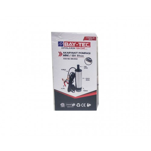 MK4950 12V 51 mm Akaryakıt Mazot Pompası Mini