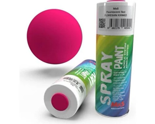MXS Akrilik Sprey Boya Floresan Kırmızı  400ml